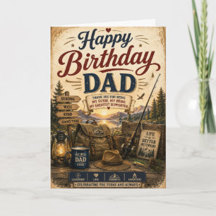 Feliz Aniversário Papai Cartão de Aventura ao Ar L