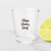 feliz aniversário papai copo de shot