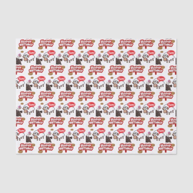 Feliz Aniversário Papel Tecido (Frente )