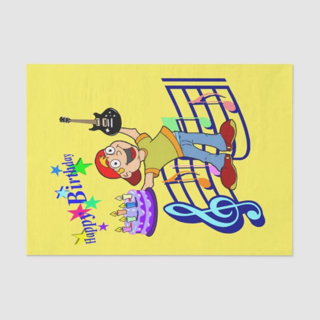 Feliz Aniversário, Papel Tecido, Violão (Frente )