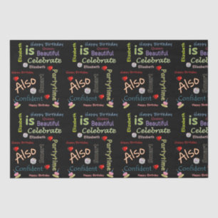 Feliz Aniversário Papel Tecidual Elizabeth