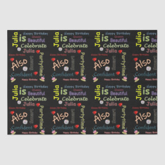 Feliz Aniversário Papel Tecidual Julia