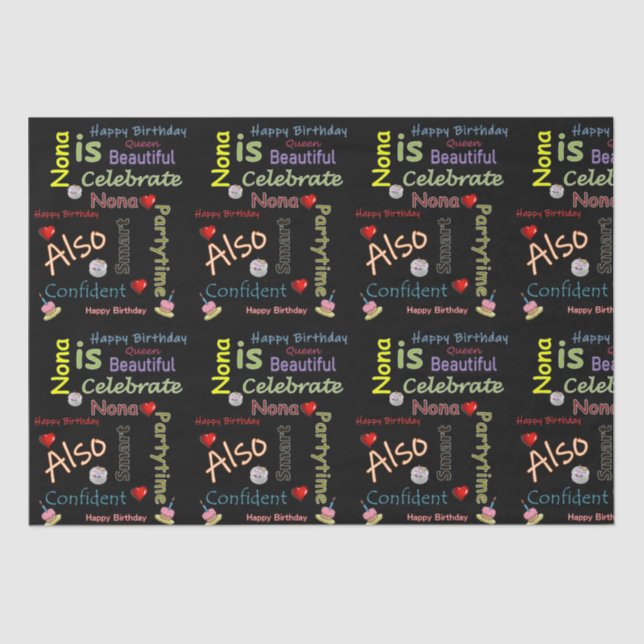 Feliz Aniversário - Papel Tecidual Nona (Frente )