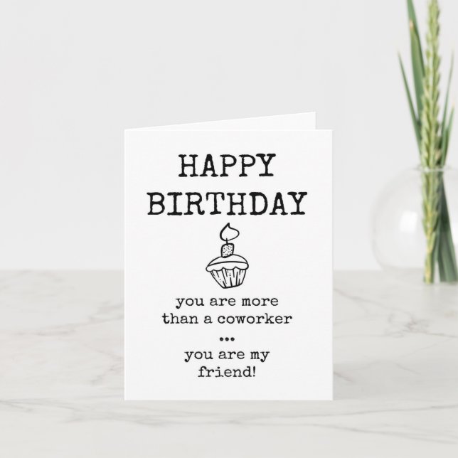 Feliz Aniversário para Cartão de Colega (Frente)