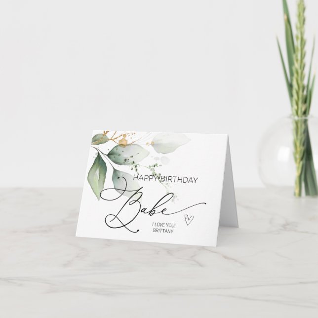 Feliz Aniversário Para Cartão De Marido Namorado (Frente)