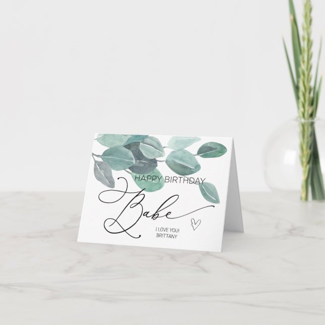 Feliz Aniversário Para Cartão De Marido Namorado (Frente)