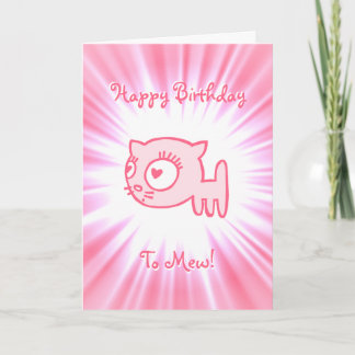 Feliz Aniversário para Mew! Cartão