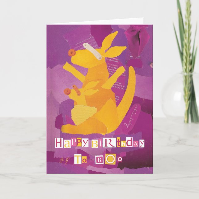 Feliz Aniversário para o Cartão de Saudação Roo (Frente)