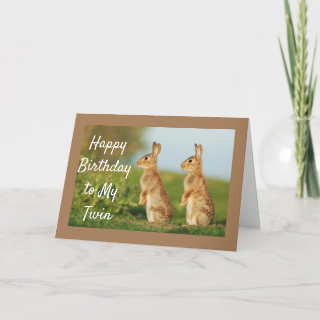 FELIZ ANIVERSÁRIO PARA O MEU CARTÃO "TWIN" (Frente)