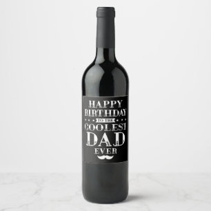 Feliz Aniversário para o Rótulo de Vinho do Pai Ma