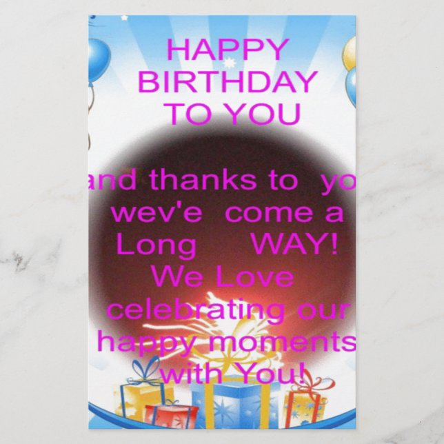 Feliz aniversário para você (Frente)
