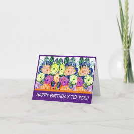 Feliz aniversário para você! Cartão