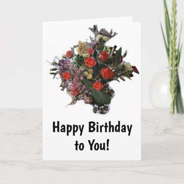 Feliz aniversário para você! Cartão (Frente)