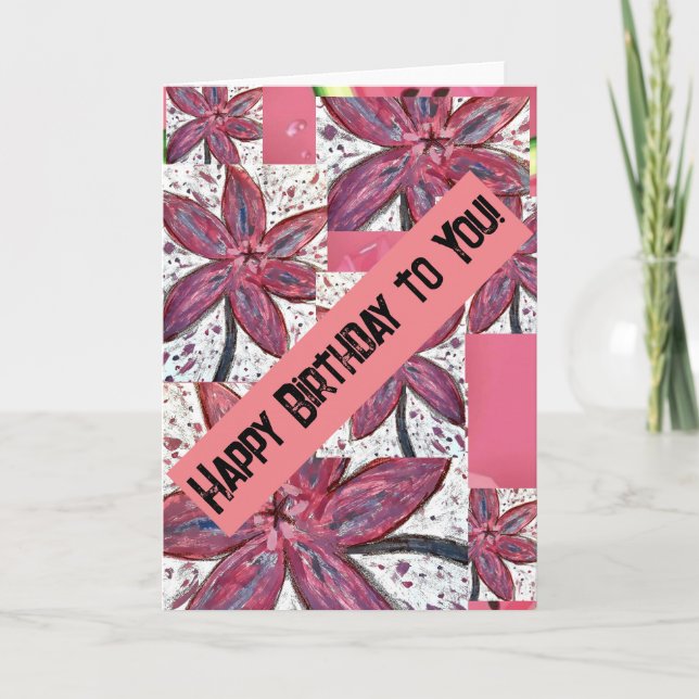 Feliz aniversário para você! Cartão (Frente)