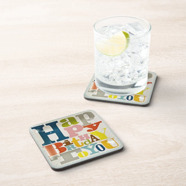 Feliz aniversário para você - Porta copos (Lado Direito)