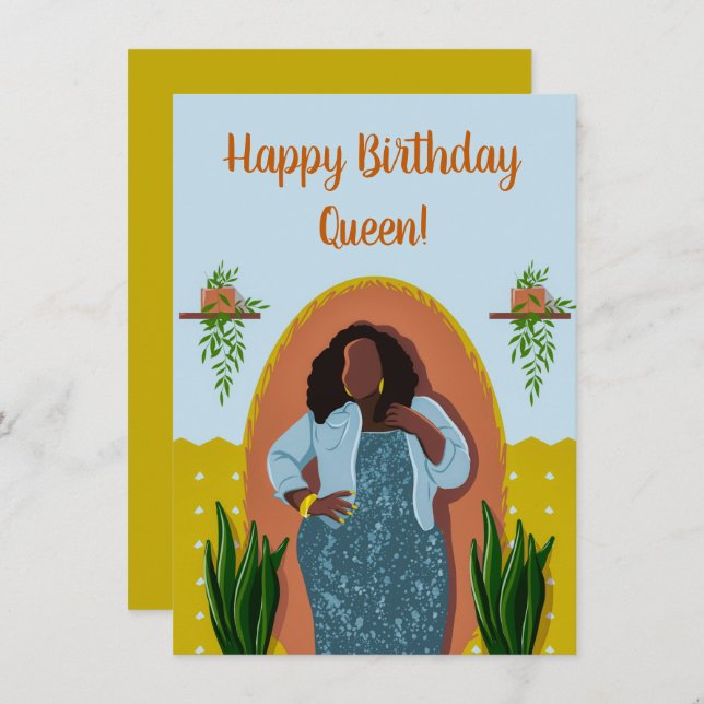 Feliz Aniversário, Plantas Familiares Negras Amare (Frente/Verso)