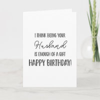 Feliz aniversário por ser seu marido.... cartão en