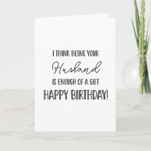 Feliz aniversário por ser seu marido.... cartão en