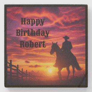 Feliz Aniversário, Porta copos de Pedra do Cowboy