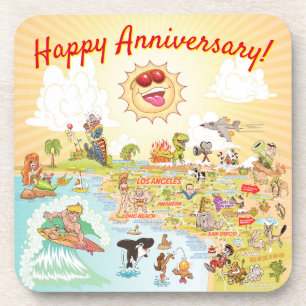 Feliz aniversário Porta copos plástica da Calif