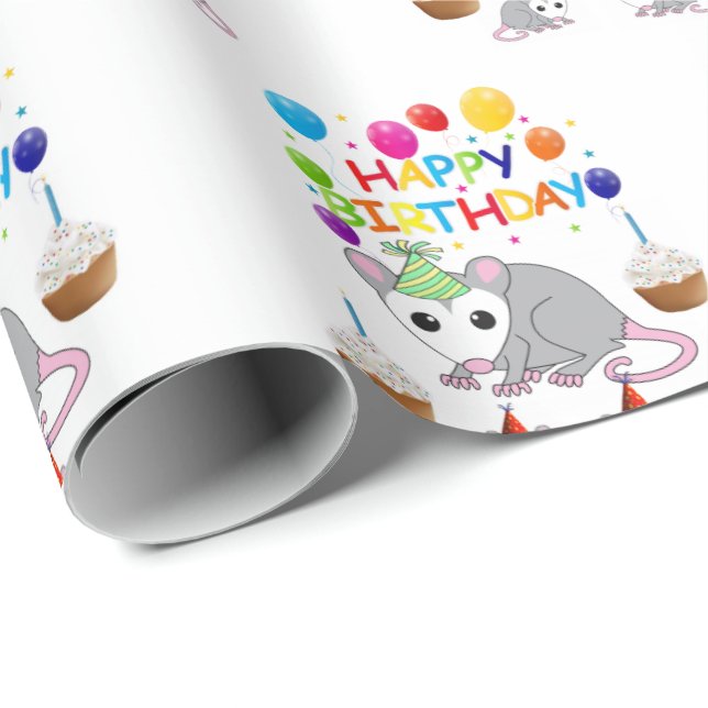 Feliz Aniversário Presente Papel de Envolvimento P (Ponta do rolo)