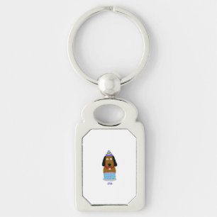 Feliz aniversário, Pup Retângulo Metal Chaveiro