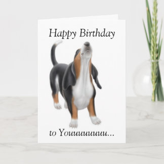Feliz aniversario que canta o cartão do cão de