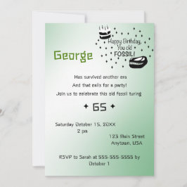 Feliz Aniversário, seu velho convite fóssil