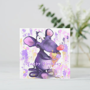 Feliz Aniversário - Sorvete Feliz de Roxo Roxo