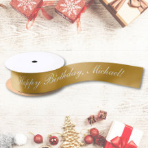 Feliz Aniversário Texto Personalizado Dourado