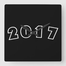 Feliz ano novo 2017, Números Pretos - Relógio Bran