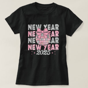 Feliz Ano Novo 2025 Camiseta Ano Novo Bola de Di