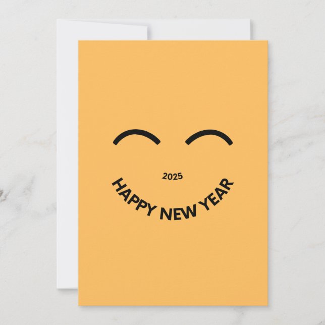 FELIZ ANO NOVO 2025 Cartão de Natal com sorriso (Frente)