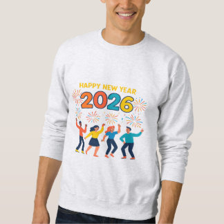 Feliz Ano Novo 2026 Camiseta de Fleece para Homens