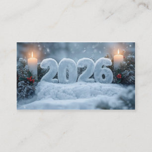 feliz ano novo 2026 cartão de visita elegante e ge