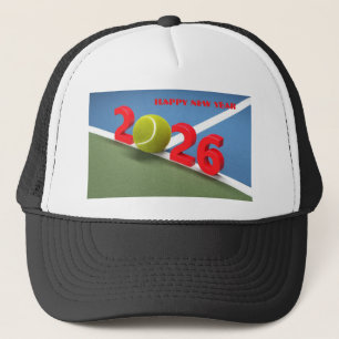Feliz Ano Novo 2026 Esportista de Tênis Boné Moder