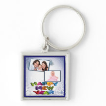 Feliz ano novo Adicionar seu Chaveiro de fotos