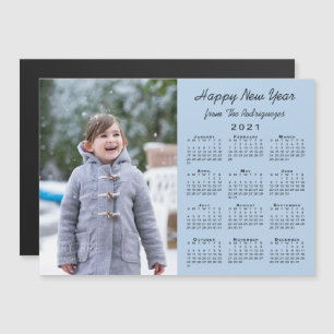 feliz ano novo Azul Claro de Foto do Calendário 2