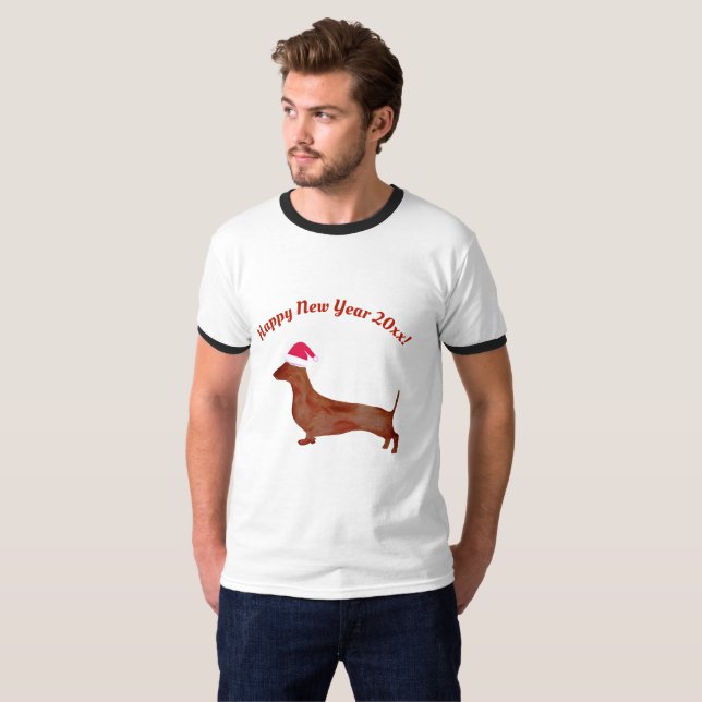 Feliz ano novo Cachorro Amante Camisa (Frente Completa)