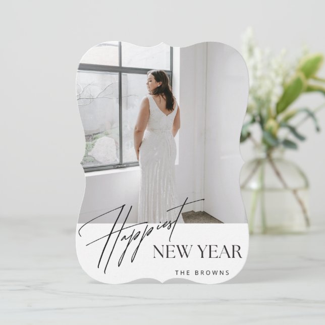 Feliz Ano Novo Cartão de Boas Festas dos Browns (Em pé/Frente)