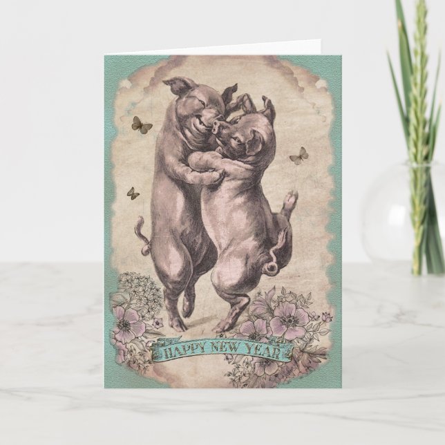 Feliz ano novo ~ Cartão de Saudação (Frente)