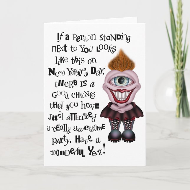 Feliz ano novo - Cartão de Saudação (Frente)