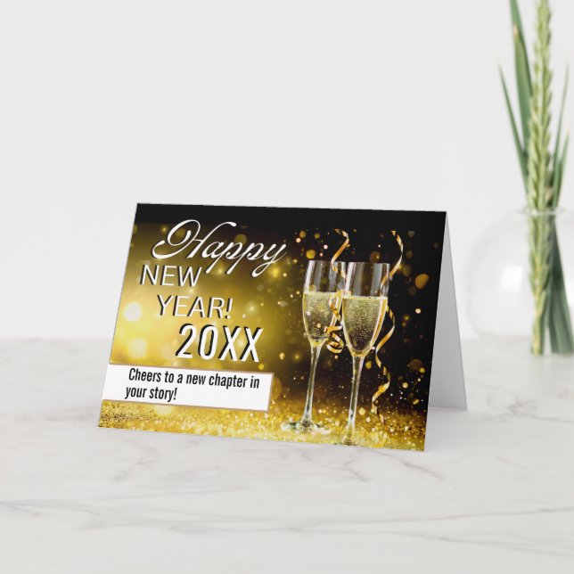 Feliz ano novo | Cartão de Saudação Personalizado (Frente)