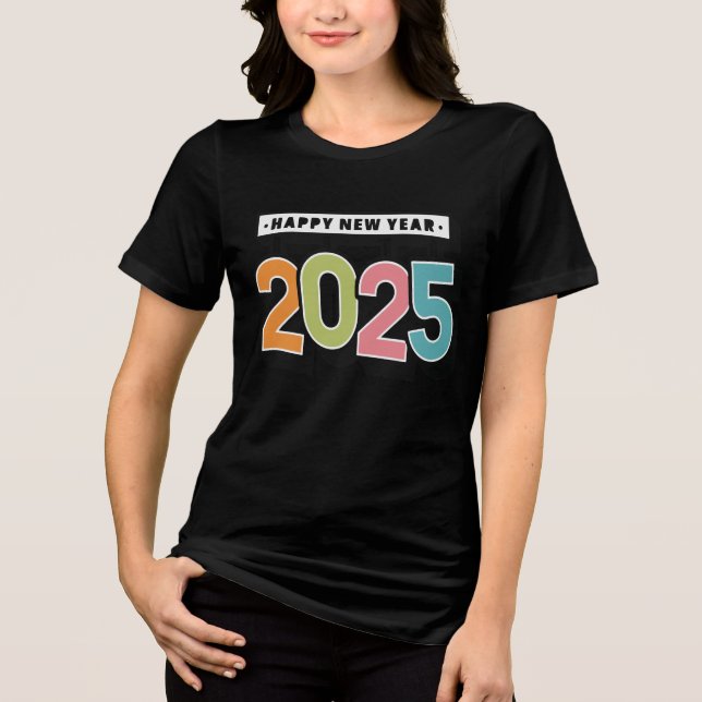 Feliz ano novo Colorido 2025 (Frente)