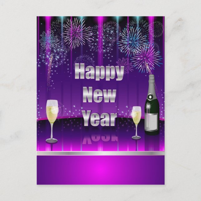 Feliz ano novo de cartão postal (Frente)