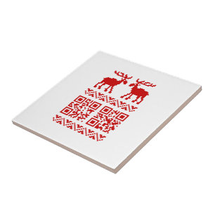 Feliz ano novo de código QR do Sweater de Natal Fe