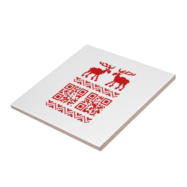 Feliz ano novo de código QR do Sweater de Natal Fe (Lateral)