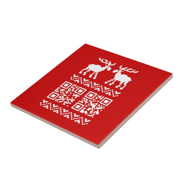 Feliz ano novo de código QR do Sweater de Natal Fe (Lateral)