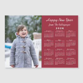 feliz ano novo de Foto do Calendário 2026 Magnet