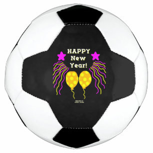 Feliz ano novo deseja bola de futebol